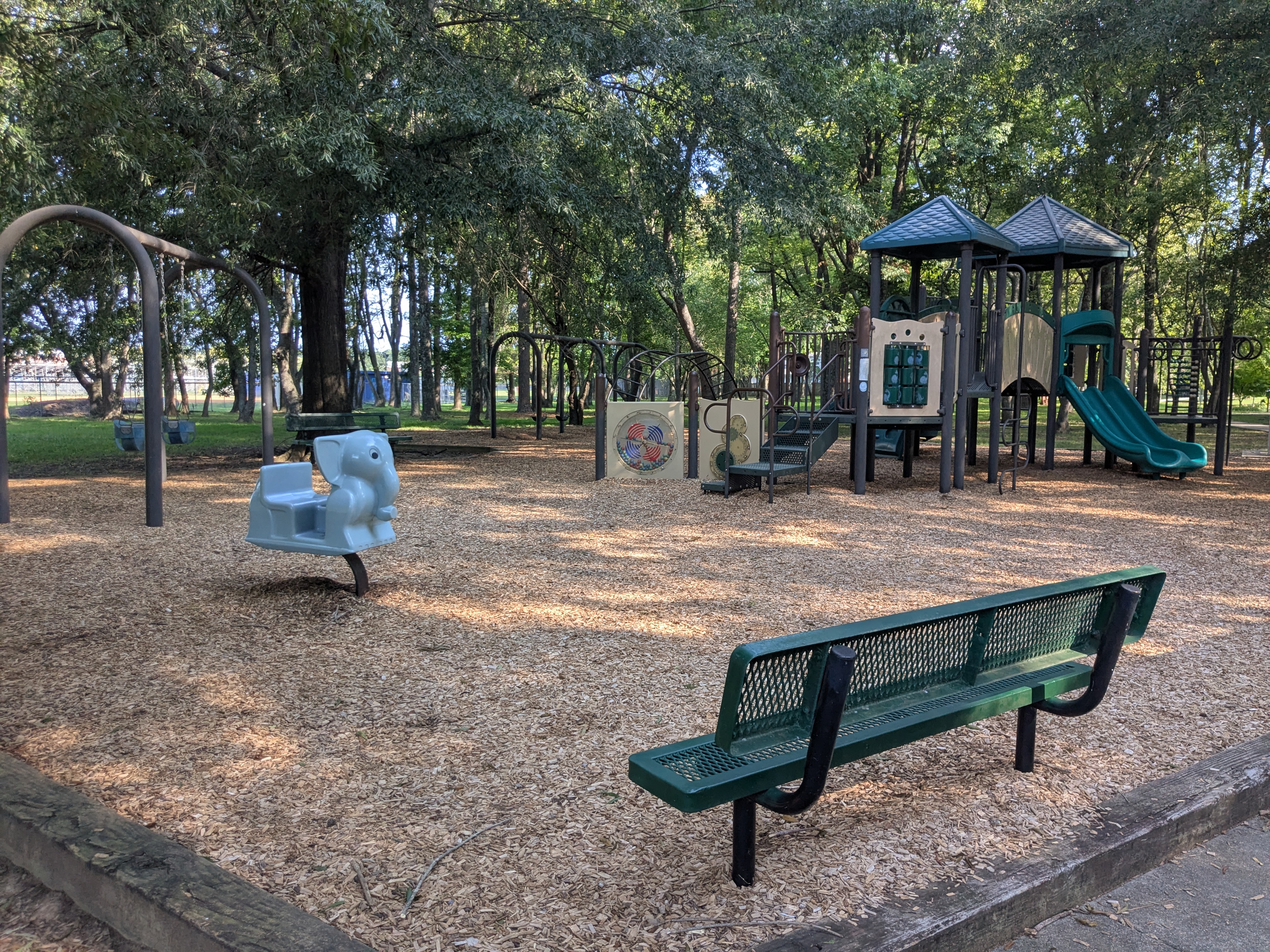 Playground and swings in Brighton on the Bay Park